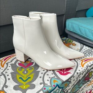 Elegant White Ankle Boots
